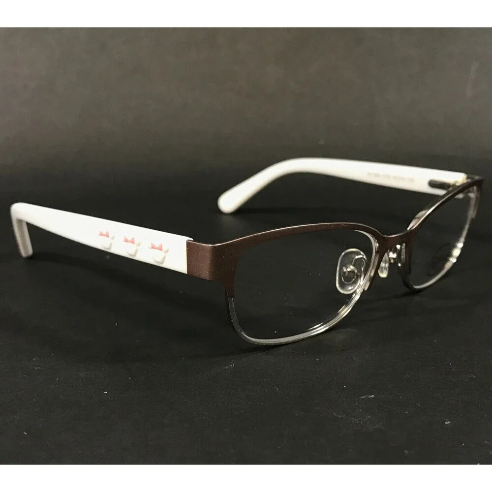 Disney Girls Eyeglasses Frames Kids 3E 1009 3176 White Pink Rose Gold 46-15-125